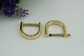 Classical design removeble light gold 20mm D ring buckle,hanging plating bag d-ring supplier