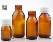 amber glass bottle for pharma syrup with caps,various size