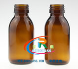 100ml amber glass bottle for syrup DIN 28MM
