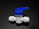 RO water filter union ball valve hand valve 1/4&quot; tube quick connect fittings supplier