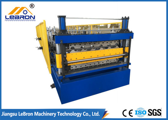 China New double layer roofing sheet roll forming machine 2018 new type PLC control automatic roll forming supplier