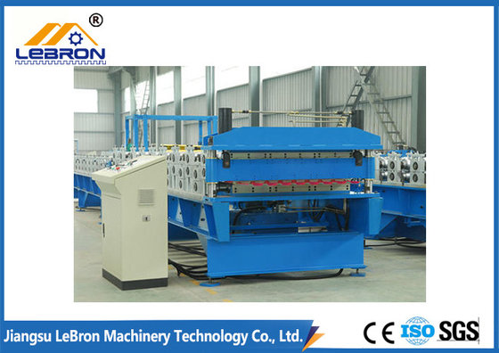 China High Forming Speed Double Layer Roofing Sheet Roll Forming Machine with Cr12 Quenched supplier