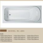 China Acrylic material simple design bath tube