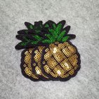 custom clothing LEAF design sequin embroidery patch embroidery badge