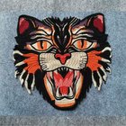 custom baby clothing animal cartoon tiger design embroidery iron on patch