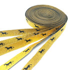 Professional Hight quality metallic custom woven horse design gifts ribbon