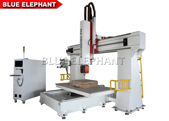 24KW Five Axis Cnc Milling Machine , Cnc Router Engraver Machine Italy HSD Brand Air Cooling Spindle
