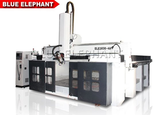 Styrofoam 5 Axis CNC Router Machine For Wood Engraving Four - Row Imported Ball Bearing