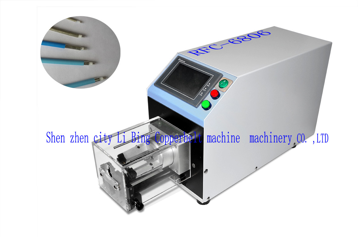 Semi-automatic coaxial cable stripping machine