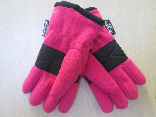 China Full Five Fingers Fleece Gloves--Thinsulate Lining--Girls Winter Gloves for Outside--Unslip Palm--Solid color supplier