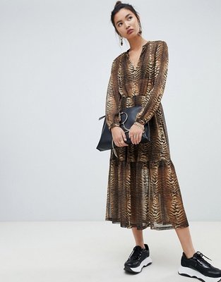 China factory clothing custom make fashion print maxi dress supplier