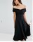 Newest Design Women Off Shoulder Sexy Black Midi Dress supplier