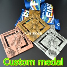 China Customized marathon medals, custom metal medals, honorary medals, sports medals, sports club medals, city sports medals supplier