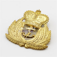 China Crown metal badges made to order, painted metal medallions, custom badges, hollow crown gold badge supplier