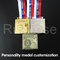 Gold metal commemorative medals are customized, square zinc alloy medals are customized, 3D medals equipped with ribbon supplier