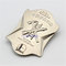 Fire safety reward badge made to order, matte gold metal badges made to order, fire brigade badges supplier