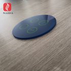 3mm clear tempered glass with blue color silk screen printed for transllucent LED lighting switch button