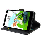 book type pu leather case cover with card holder and stand function for LG stylus 2 plus