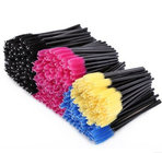 Hot selling 50 pcs/pack One-Off Disposable Eyelash Brush Mascara Applicator Wand Brush black yellow blue pink rose red