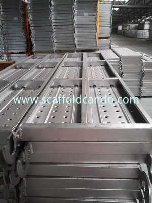 210,240,250,300,420,480,500 width scaffolding steel plank with hooks, catwalk with 0.9M-2.4M for frame and ringlock