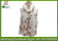 China factory direct supply mini flower print scarf wrap 82*180cm 100% Acrylic pashmina keep clean warm