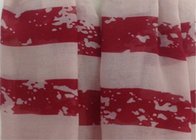 China supplier red stripe print scarf muffler 100*200cm 100% Polyester pashmina keep fashion