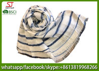 Manufacturer  pinstripe lightweigt infinity print scarf 60*180cm 100g summer spring shawl50%cotton 50%linen keep fashion