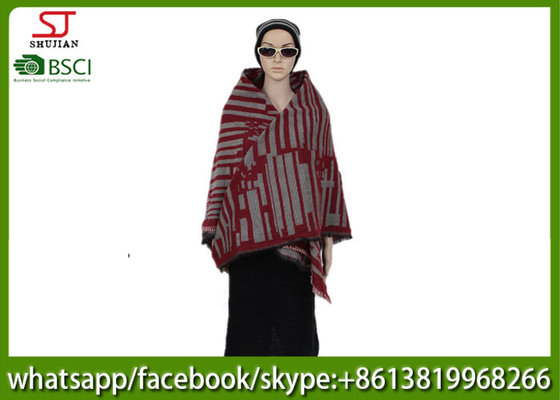 239g 145*135cm 100%Acrylic Woven Houndstooth Jacquard Poncho hot sale new style  keep warm fashion sallow grid scarf