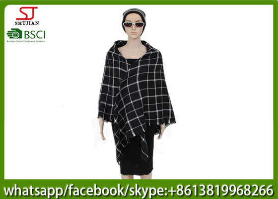 239g 140*140cm 100%Acrylic Woven Plaid Square Poncho hot sale new style  keep warm fashion scarf