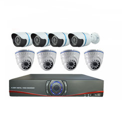China Home Video CCTV DVR Security System 4 Outdoor and 4 indoor Camera DVR Kits 8CH 8 CHANNELS supplier
