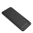 For huawei p20 lite cell phone case Brushed Carbon Fiber TPU Silicone Phone Back Cover