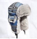 Wholesale custom Deluxe Unisex Aviator Hats with Fur design colorful aviator trapper caps with earmuff