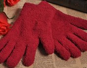 colorful high quality warm cheap Soft Cozy fleece Gloves for girls kids