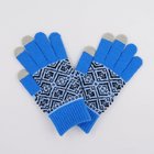 2017 New Grid Cheap Knit Stretch Winter Customized Sport Men Magic Touch Screen Gloves