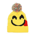 2018 Pontique Unisex Emoji Pompom Beanie Hat Kids Adults, Funny Knit Winter Cap