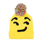 Emoji Beanie Knit Cap Hat - One Size Fits Most - NEON Colors - 4 Different Styles