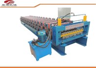 0.3~0.8 mm Color Steel Plate Double Layer Roll Forming Machine Blue