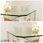 Price custom design tempered glass table tops manufacturer