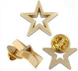 3D cut out star shape die casting Pin Badge