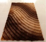 3D Polyester Silk Shaggy Carpet & Rug(3228) Wave Shaggy Gradient colors colorful beautiful for home decoration