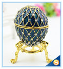 Handmade Enamel metal decorative egg boxes with diamond
