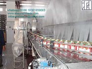 Spray continuous pasteurization cooling tunnel for tin can tomato paste kechup sauce