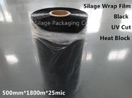 Triple Layer Blown Black Color Silage Wrap Film Heat Block Stretch Film