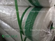 HDPE White Bale Net With Green Warning Line
