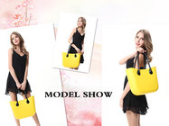Professional Guangzhou Supplier Designer PU FashionTwo Sizes Black Fashion Britan Shopping Bag Women Tote Bags