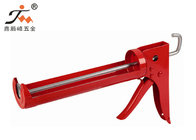 China Red 310ml Steel Semi-Circle Barrel Silicone Caulking Gun With Spout Cutter distributor