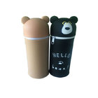 Practical Columnar Silicone Pencil Case Cute Cartoon Bear Shaped Pen Bag Stretchable Pencil Pouch