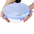 Best-selling 6 Packs Of Kitchenware Reusable Multi-size Food Fresh-Keeping Silicone Stretch Lids