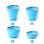 Portable silicone collapsible outdoor folding water bottle and cup