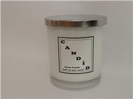 Luxury candle;Home decor candle,9x10cm scented glass candle with silver lid